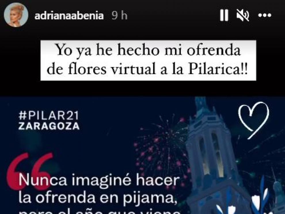 De Ander Herrera a Adriana Abenia: los famosos se vuelcan con la Ofrenda Virtual a la Virgen del Pilar