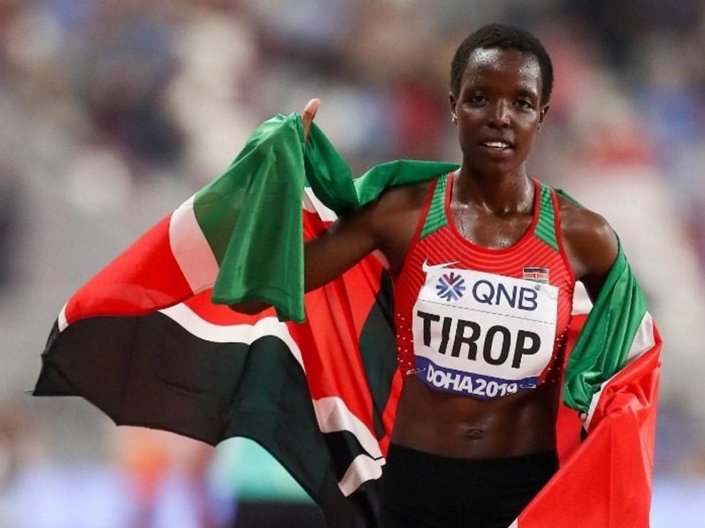 El mes pasado, Tirop, estableció un nuevo récord mundial en los 10 kilómetros en ruta
