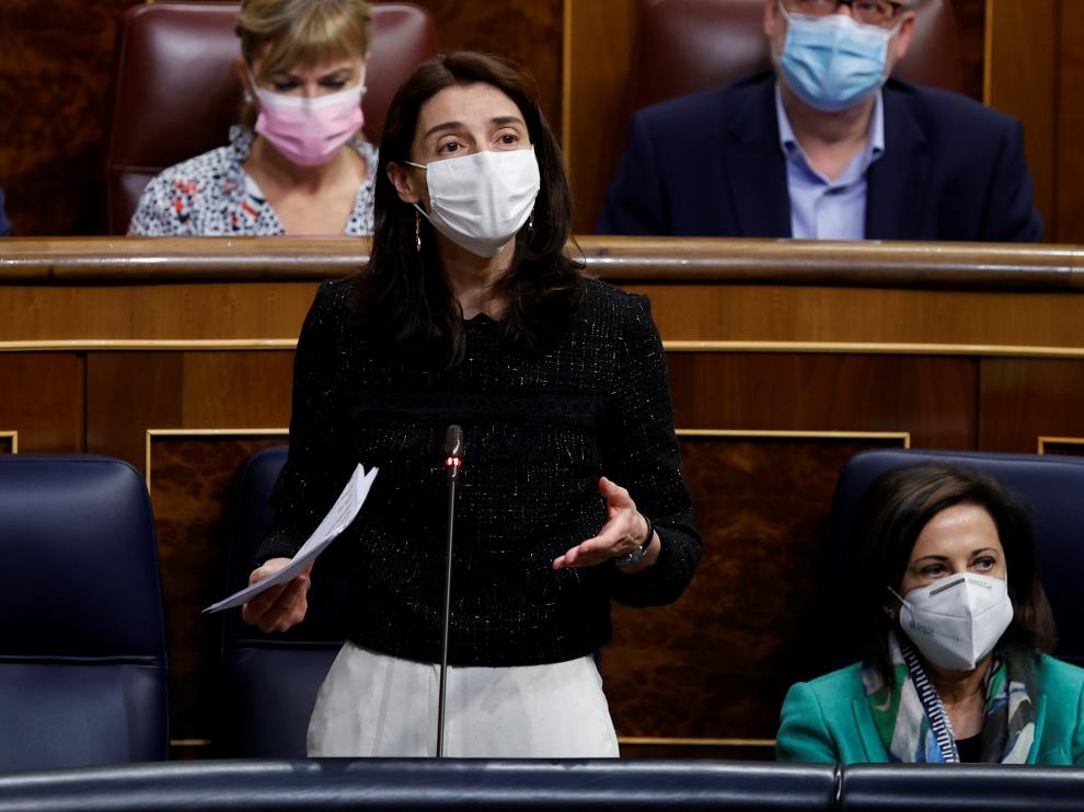 La ministra de Justicia, Pilar Llop, en la Sesión de Control al Gobierno.