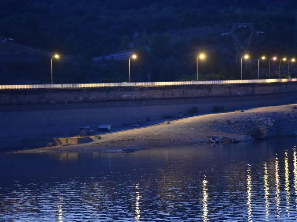 Zona de búsqueda en la presa de El Grado