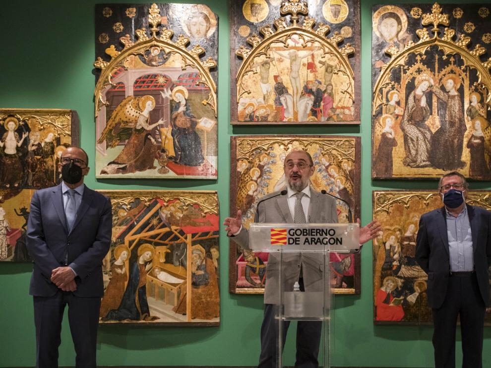 Javier Lambán en el Museo de Zaragoza