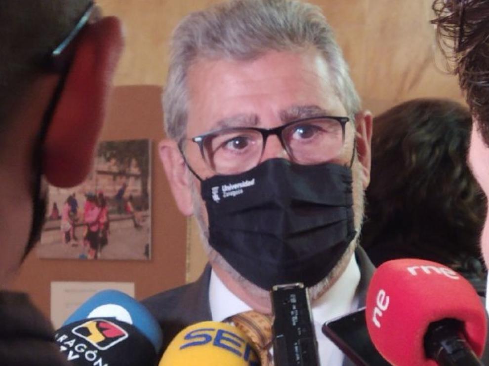 José Antonio Mayoral ha acudido este lunes a Huesca.
