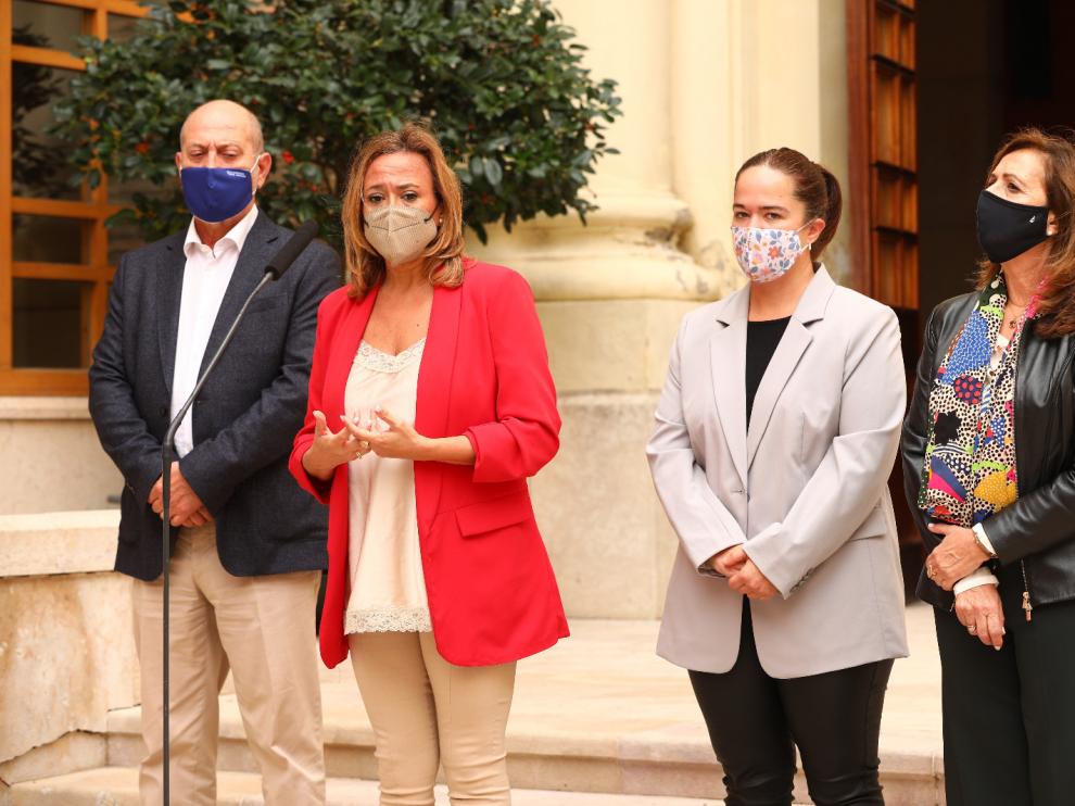 La consejera de Presidencia, Mayte Pérez, ha explicado este lunes los nuevos servicios rurales antes del Consejo de Cooperación Comarcal.