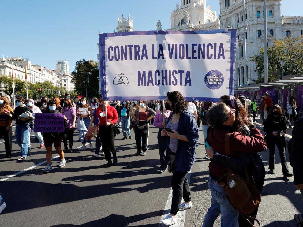 Asociaciones feministas se manifiestan en Madrid