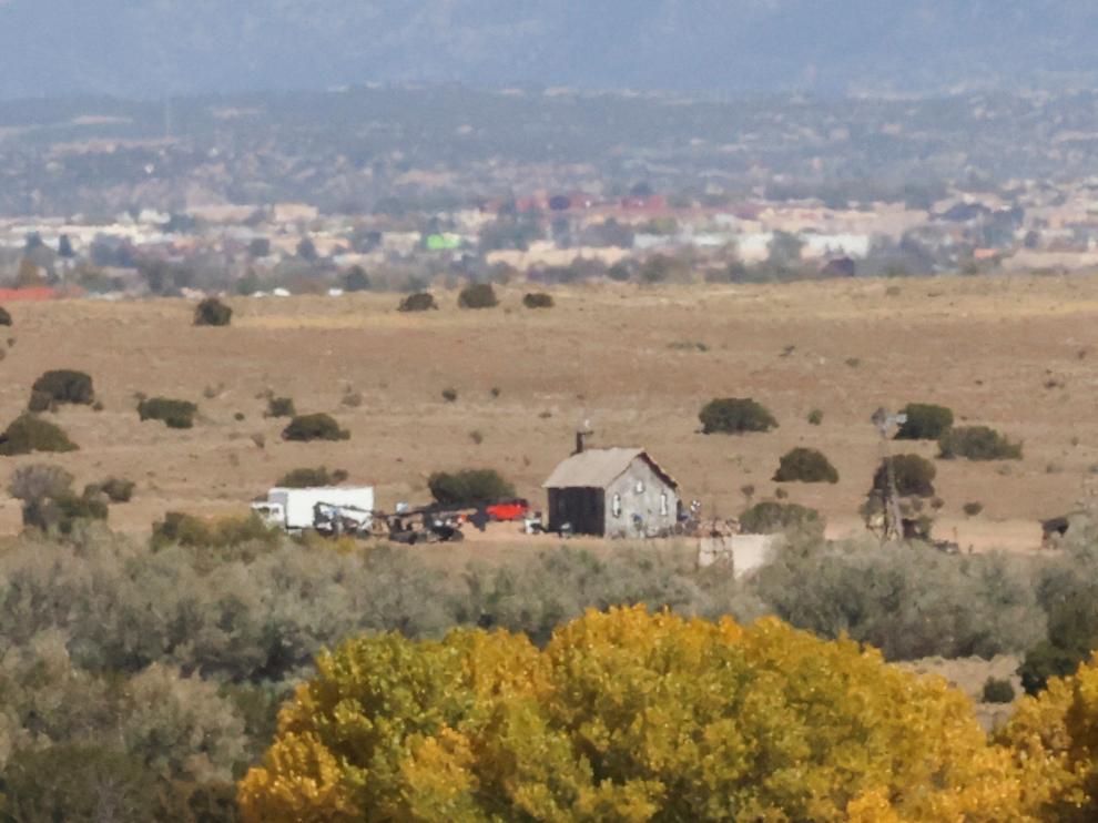 The film set of "Rust" is seen in Santa Fe