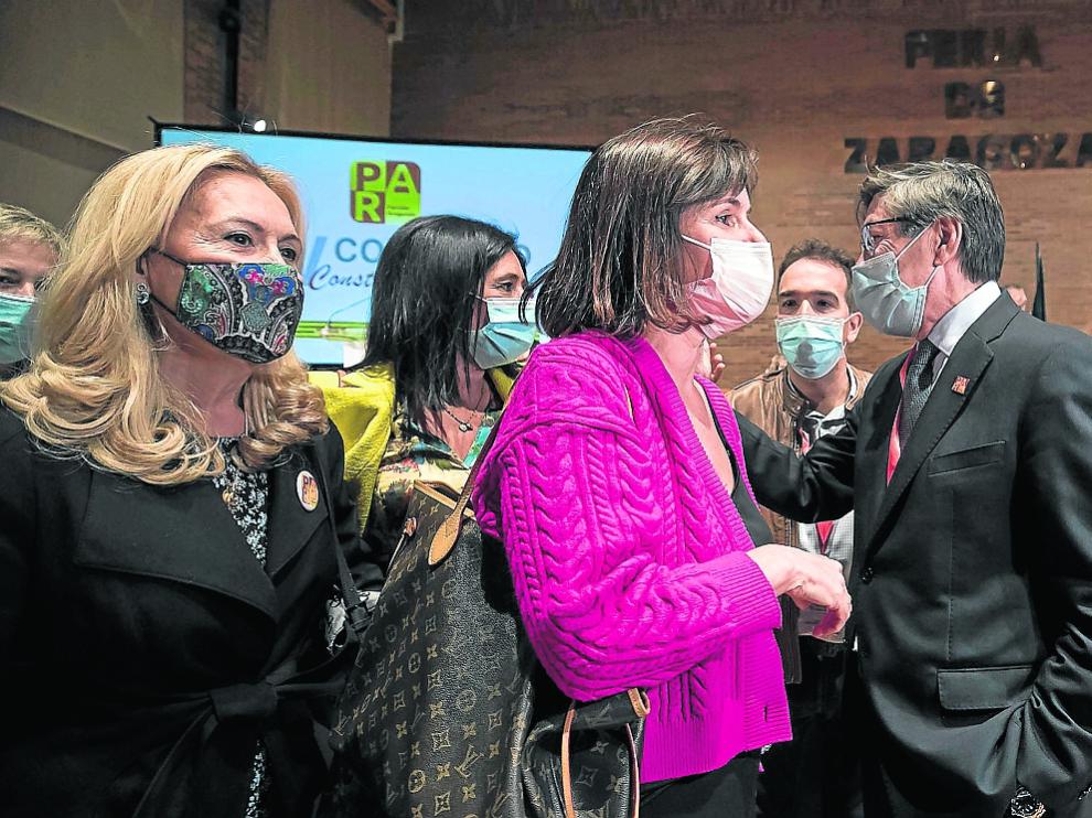 Elena Allué y Arturo Aliaga, en el congreso del PAR