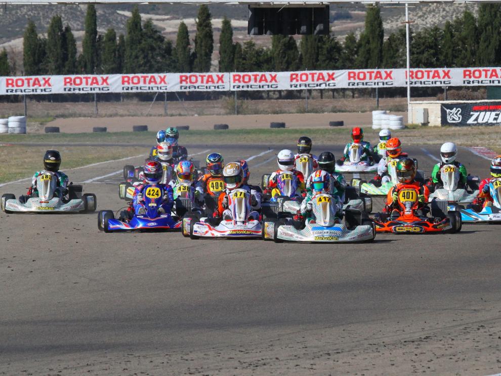 Final de la categoría DD2 en el XV Trofeo Karting Zuera de este fin de semana.