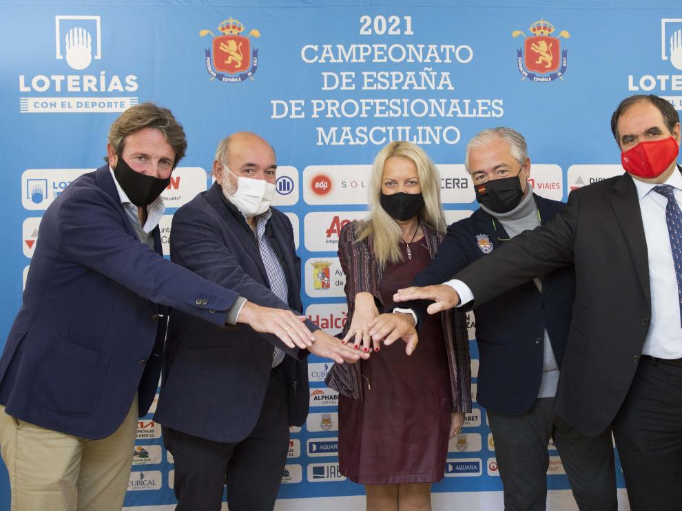 Presentación del Campeonato de España de golf, este lunes en la DPZ.