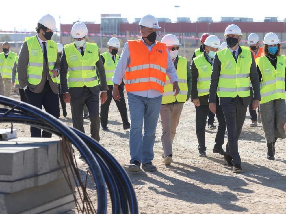 Visita de Jorge Azcón a las obras de urbanización de Mercazaragoza