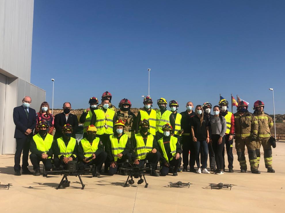 Participantes en el curso de drones en Technopark de Alcañiz