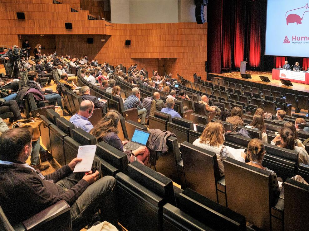 Asistentes a la XI Jornada Internacional Científico-Técnica de Reproducción Porcina celebrada esta misma semana en Huesca.