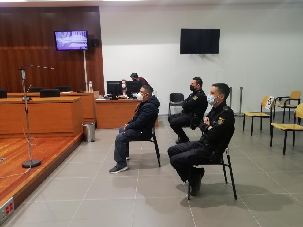 El acusado, este viernes durante el juicio celebrado en la Audiencia Provincial de Zaragoza.