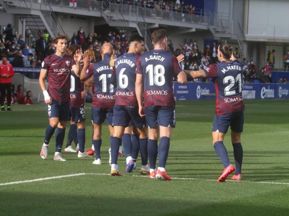 Partido SD Huesca-Amorebieta, jornada 13 de Segunda División, en El Alcoraz
