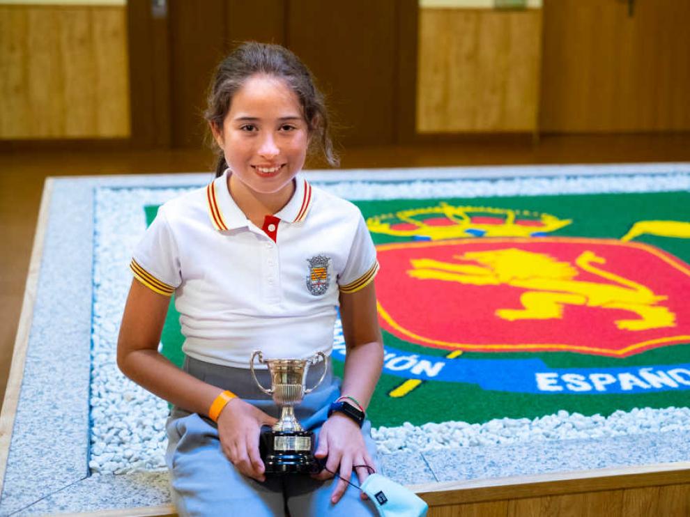 Claudia Lavado, en las instalaciones de la Escuela Nacional de Golf.
