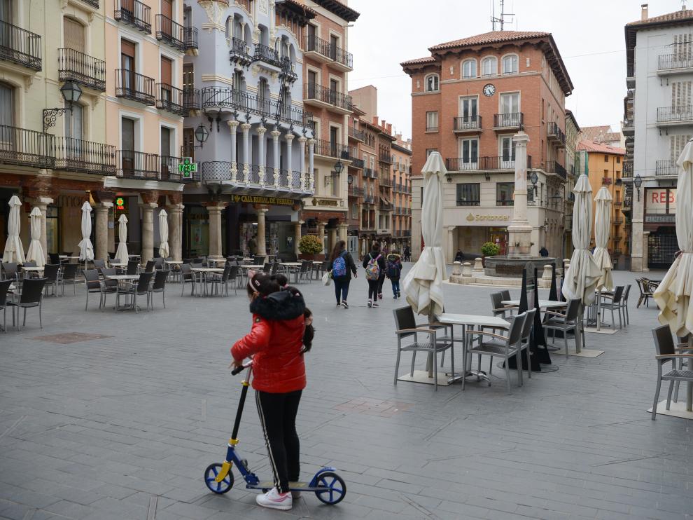 La plaza del Torico de Teruel, centro neurálgico de la ciudad.