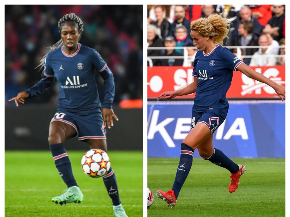 A la izquierda, Aminata Diallo; a la derecha, Kheira Hamraoui.