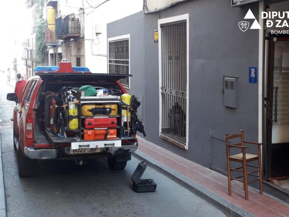 Bomberos de la DPZ, en el restaurante donde se produjo el incendio