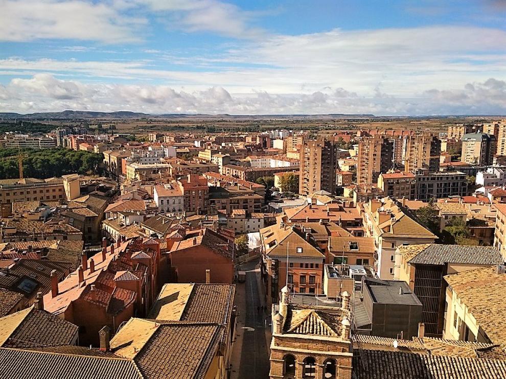Vista aérea de la ciudad de Huesca.