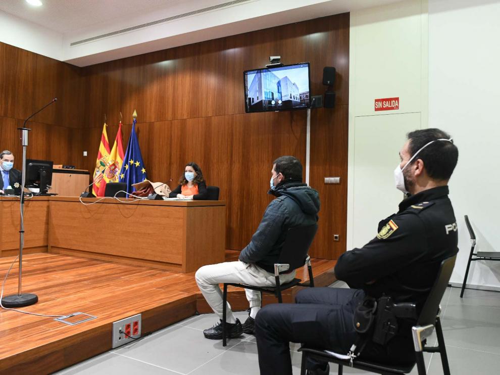 Daniel P. M., el negacionista juzgado este martes en la Audiencia Provincial de Zaragoza.
