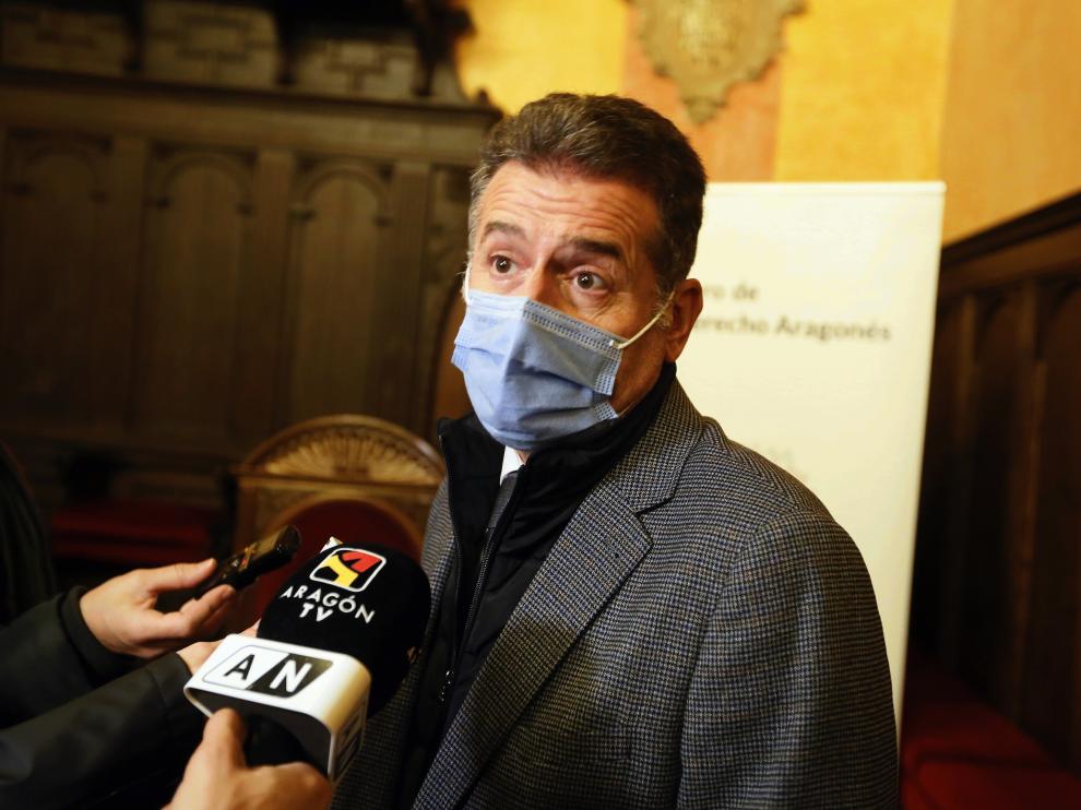 El presidente del TSJA, Manuel Bellido, ha participado este martes en el Foro de Derecho Aragonés en Huesca.