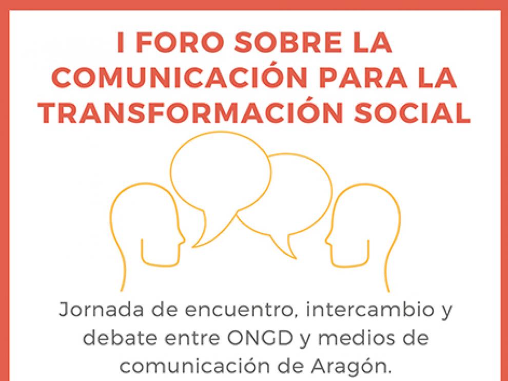 Cartel del Foro sobre la Comunicación para la Transformación Social.