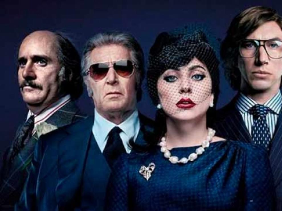 El elenco de 'La casa Gucci'.