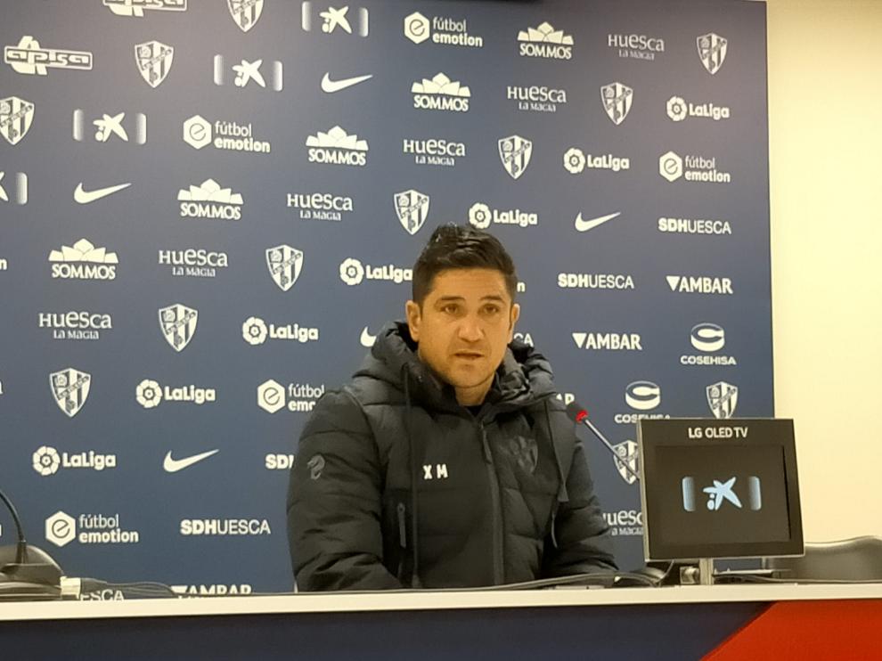 Xisco Muñoz, durante su rueda de prensa previa al partido con el Almería.