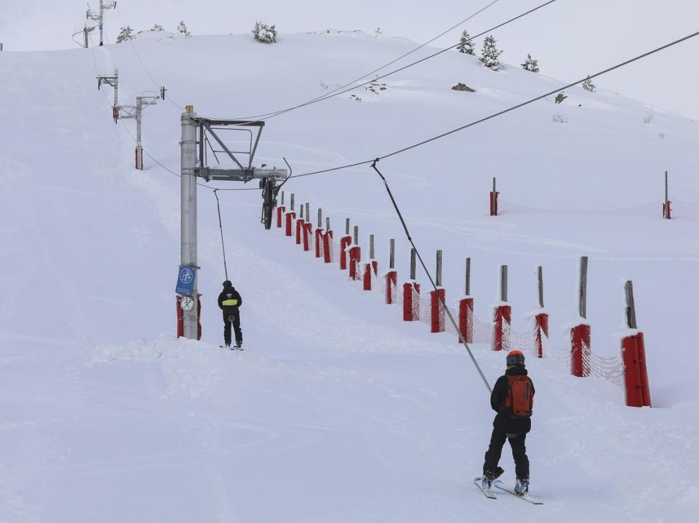 Nieve en la estación de esquí de Candanchú el pasado 29 de noviembre