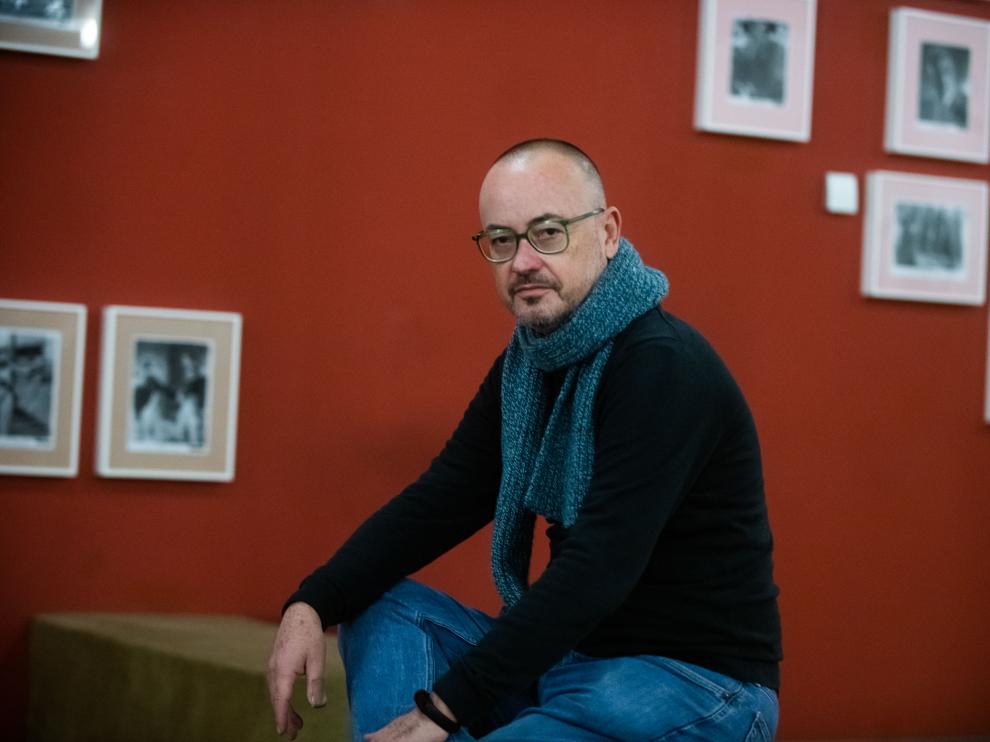 Manuel Martín Cuenca, director de cine, este miércoles en los Cines Aragonia, en Zaragoza.