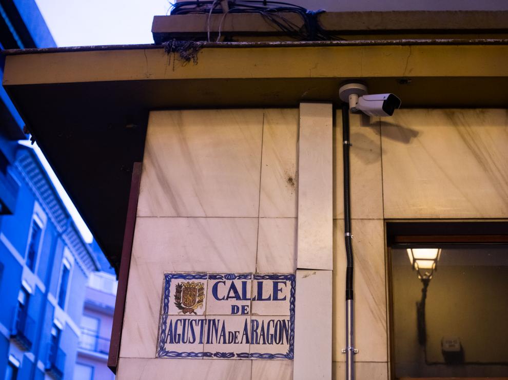 Una de las cámaras de videovigilancia que se colocaron el año pasado en el Casco Histórico