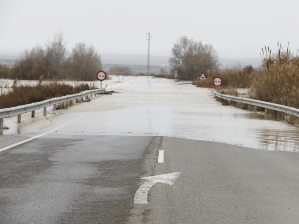 Afecciones entre Pina y Fuentes de Ebro este martes por la mañana.