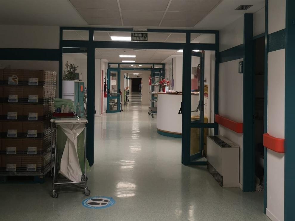 Imagen de la 4ª planta del Hospital San Jorge de Huesca, donde se han habilitado 30 camas para casos covid.