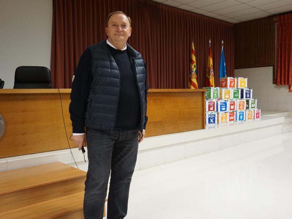 Gonzalo Giner, esta semana en un acto en la Facultad de Veterinaria de la Universidad de Zaragoza.