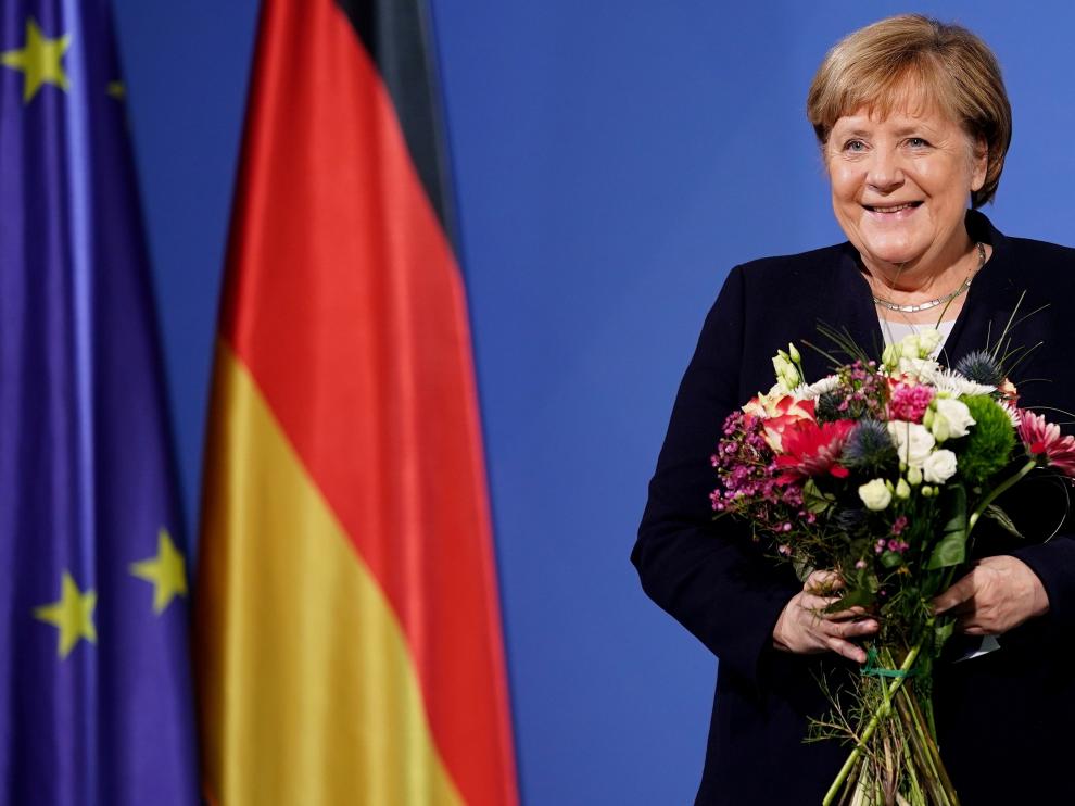 Angela Merkel, en su despedida.