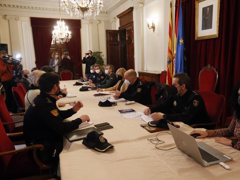 Reunión de la Junta Local de Seguridad de Huesca.