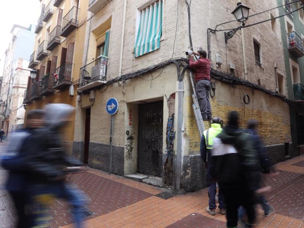 Cuatro nuevas cámaras de seguridad vigilan el Casco Histórico de Zaragoza