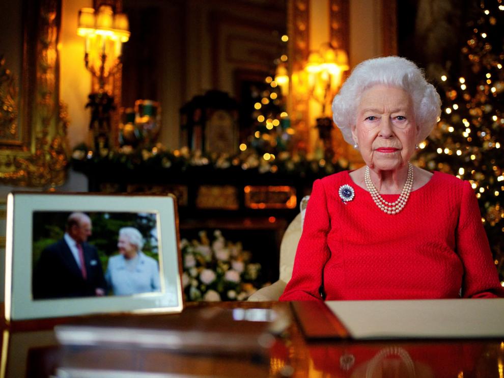 Isabel II durante su mensaje navideño.
