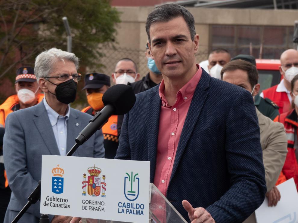 Visita del presidente del Gobierno, Pedro Sánchez, a la isla de La Palma
