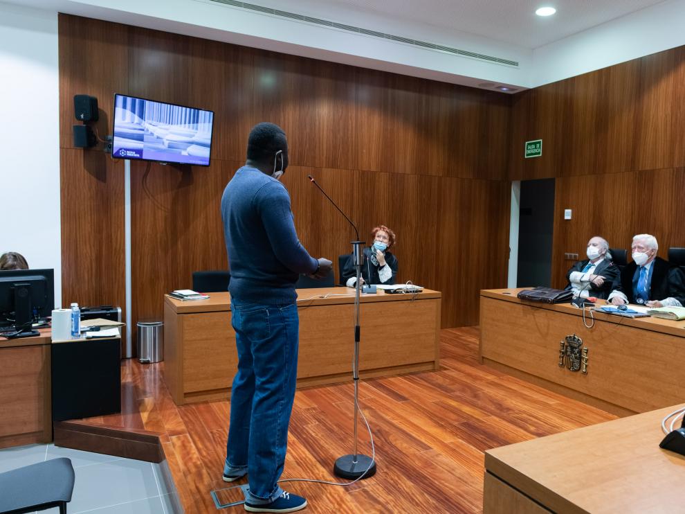 El parricida del barrio de La Paz, en el juicio en la Audiencia, celebrado el pasado mes de noviembre.