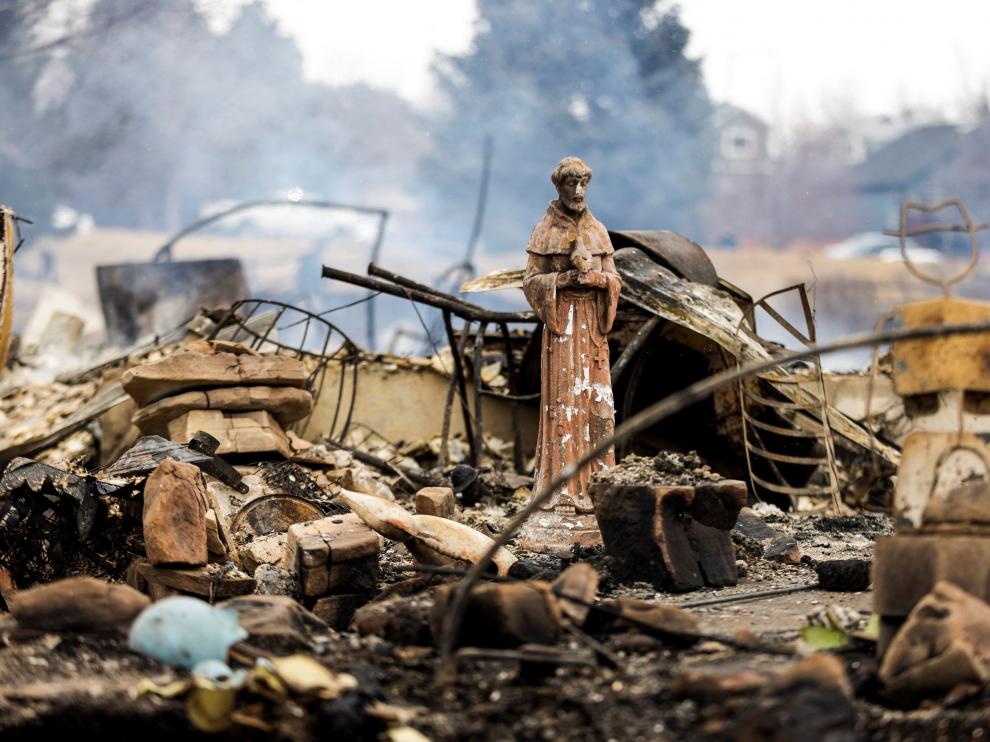 Restos de uno de los incendios que ha azotado en los últimos días el estado de Colorado