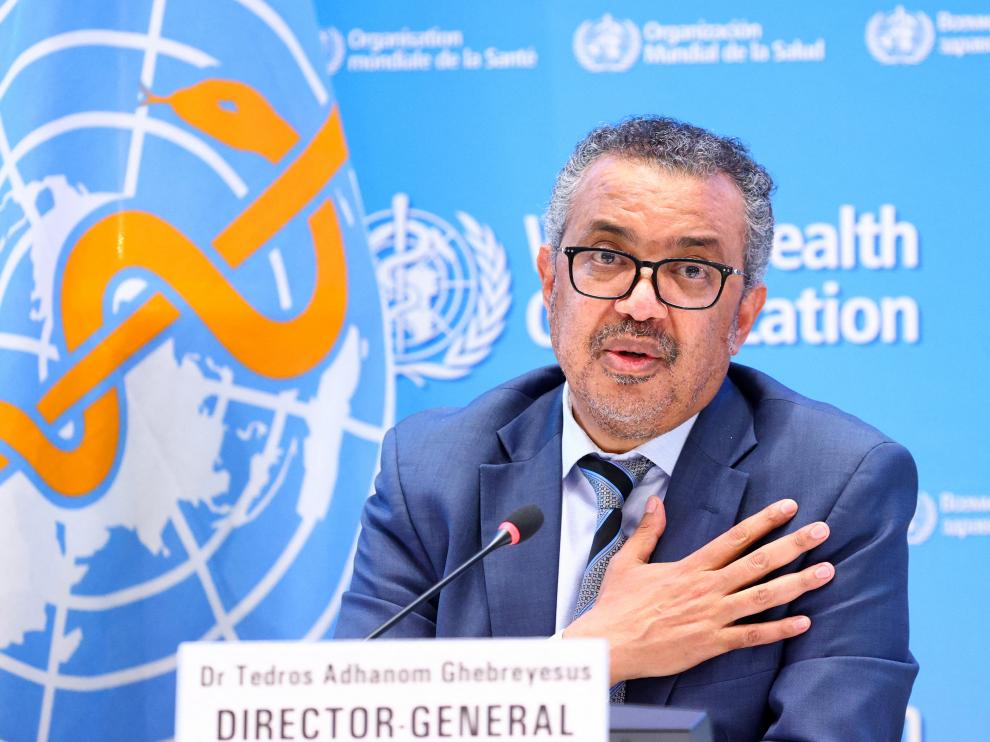 FILE PHOTO: WHO Director-General Tedros Adhanom Ghebreyesus gives news conference in Geneva