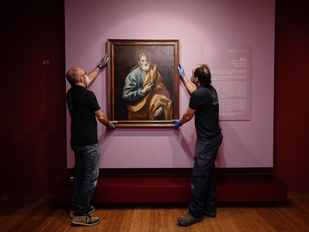 El Museo Goya reabrió sus puertas en 2020, tras el confinamiento, con un Greco cedido temporalmente, que representa a 'San Pedro'.