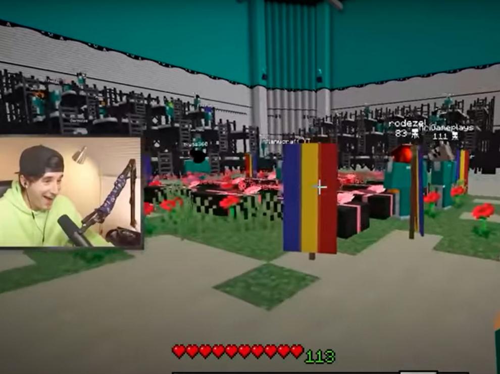 Las tumbas de los jugadores andorranos en Minecraft Squid Game