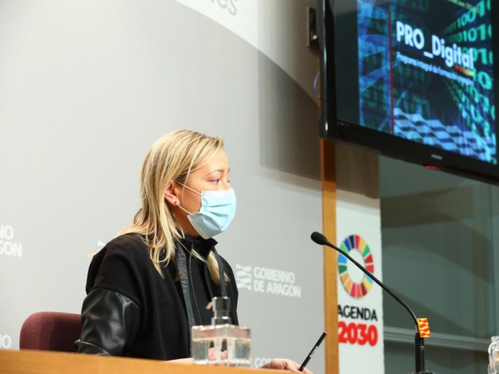 Marta Gastón en la presentación del nuevo programa Pro-Digital del INAEM