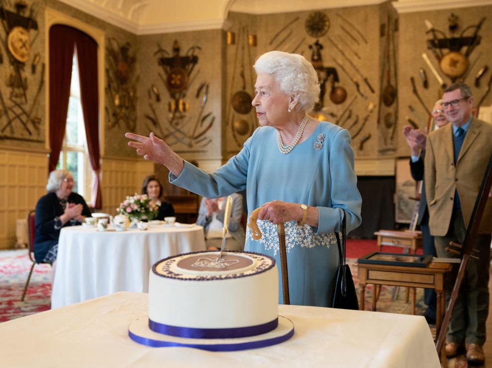 La reina Isabel II este sábado en Sandringham.