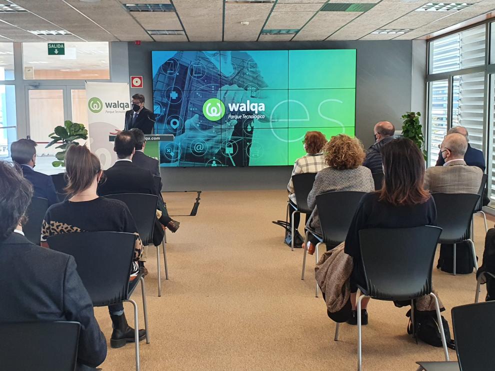Arturo Aliaga presenta la nueva estrategia de Walqa para atraer nuevas empresas.