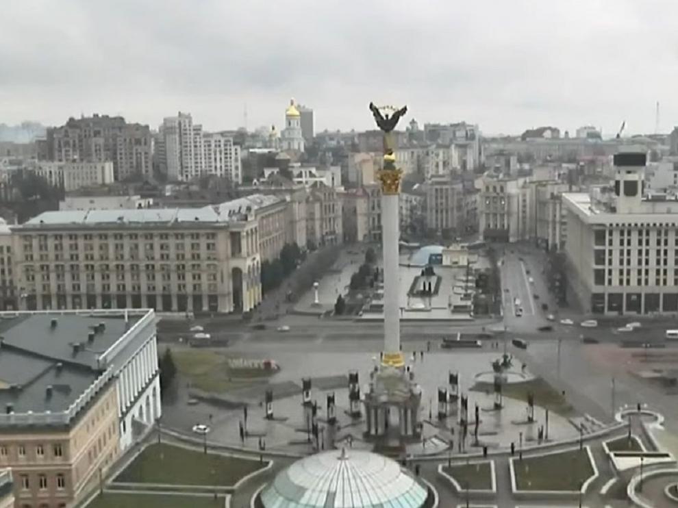 La plaza Maidan en Kiev