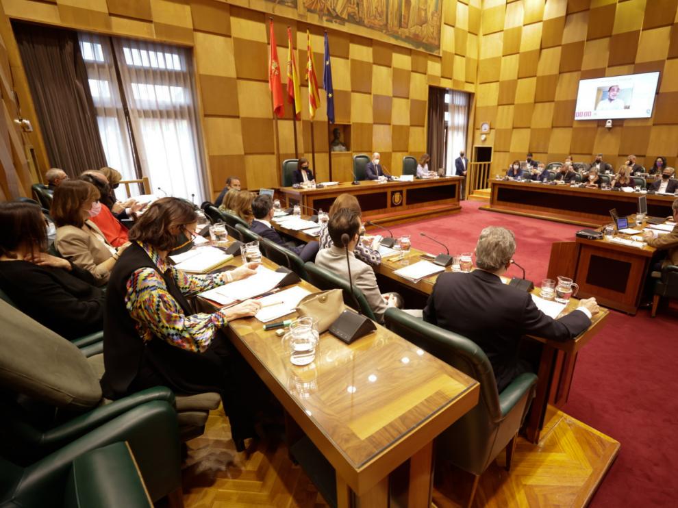 El pleno del Ayuntamiento de Zaragoza.