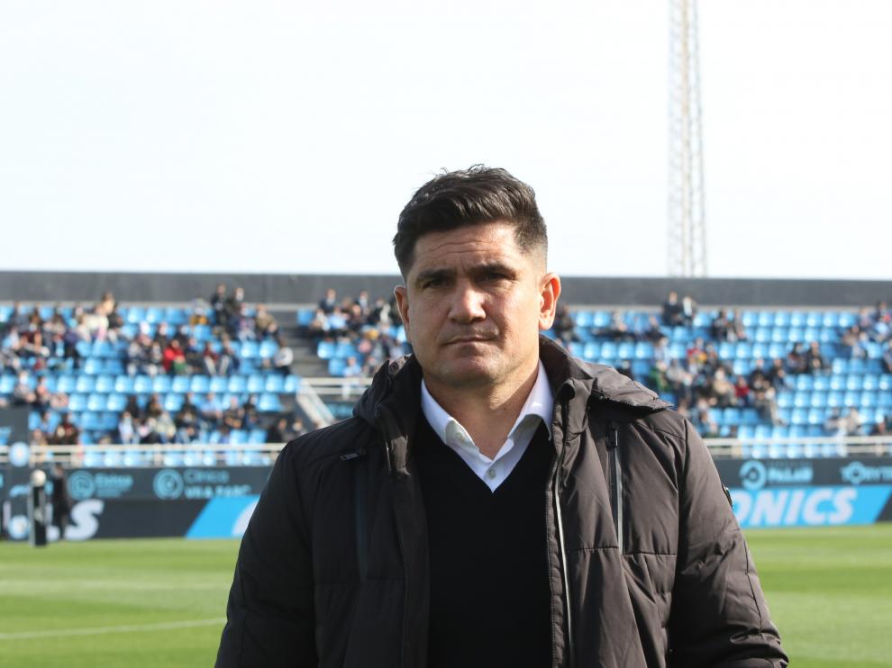 Xisco Muñoz, en el estadio municipal de Can Misses.