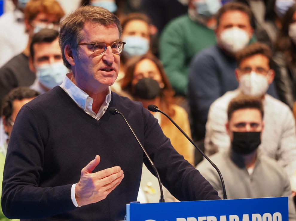 Alberto Núñez Feijoo, en el acto celebrado este sábado en Valladolid.